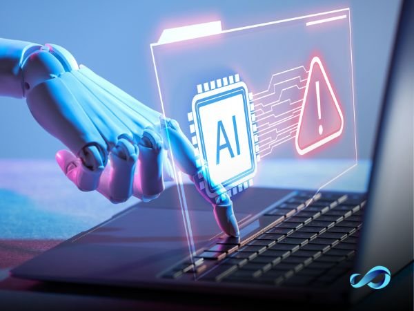 Inteligência artificial fazendo triagem de alertas de segurança dentro de um SOC